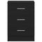 vidaXL Bedside Cabinet Black Oak 38x35x55 cm Engineered Wood