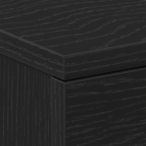 vidaXL Bedside Cabinet Black Oak 38x35x55 cm Engineered Wood