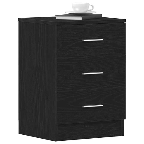 vidaXL Bedside Cabinets 2 pcs Black Oak 38x35x55 cm Engineered Wood