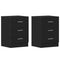 vidaXL Bedside Cabinets 2 pcs Black Oak 38x35x55 cm Engineered Wood