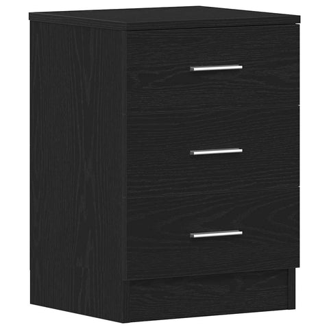 vidaXL Bedside Cabinets 2 pcs Black Oak 38x35x55 cm Engineered Wood
