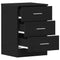 vidaXL Bedside Cabinets 2 pcs Black Oak 38x35x55 cm Engineered Wood