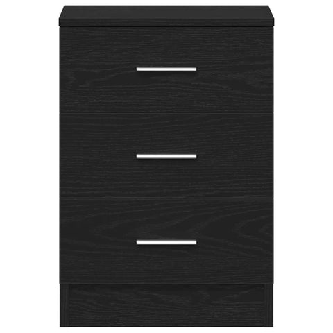 vidaXL Bedside Cabinets 2 pcs Black Oak 38x35x55 cm Engineered Wood