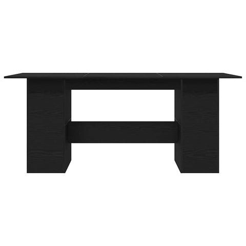 vidaXL Dining Table Black Oak 180x90x76 cm Engineered Wood