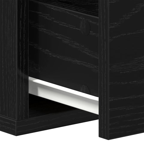 vidaXL Wall Cabinet Black oak 60 x 26 x 18.5 cm Engineered Wood