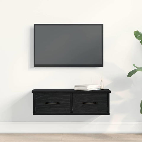 vidaXL Wall Cabinet Black oak 60 x 26 x 18.5 cm Engineered Wood