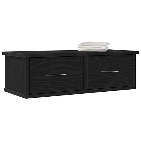 vidaXL Wall Cabinet Black oak 60 x 26 x 18.5 cm Engineered Wood