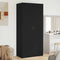 vidaXL Wardrobe with Storage Black 90 x 52 x 200 cm Engineered wood