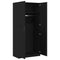 vidaXL Wardrobe with Storage Black 90 x 52 x 200 cm Engineered wood
