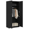 vidaXL Wardrobe with Storage Black 90 x 52 x 200 cm Engineered wood