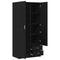 vidaXL Wardrobe with Drawer Black oak 80 x 52 x 180 cm Engineered wood