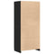 vidaXL Wardrobe with Drawer Black oak 80 x 52 x 180 cm Engineered wood