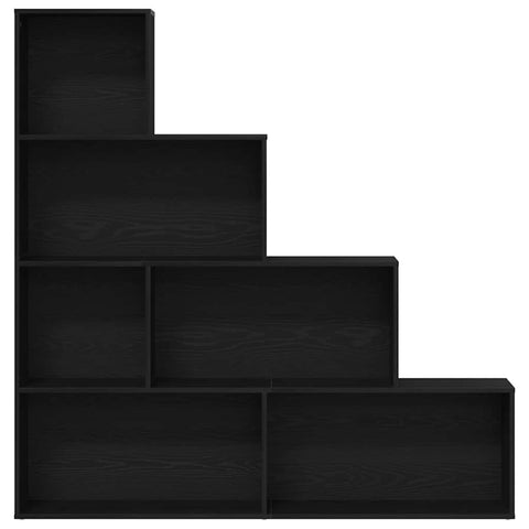 vidaXL Book Cabinet Black Oak 155 x 24 x 160 cm Engineered Wood