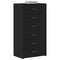 vidaXL Sideboard with 6 Drawers Black Oak 50x34x96 cm Engineered Wood