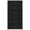 vidaXL Sideboard with 6 Drawers Black Oak 50x34x96 cm Engineered Wood