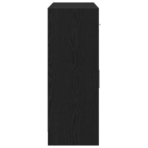 vidaXL Sideboard Black Oak 91x28x75 cm Engineered Wood