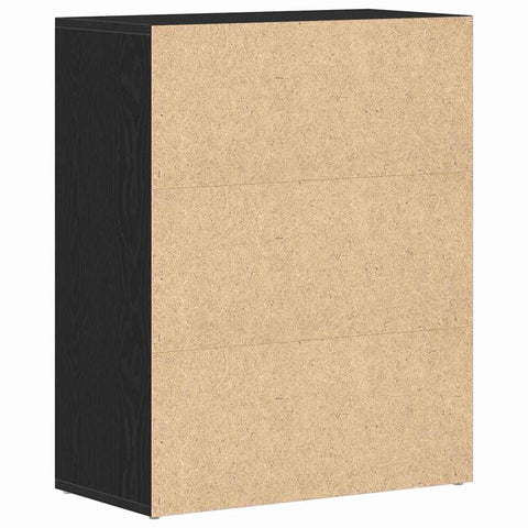 vidaXL Sideboard with Drawer Black 60 x 30 x 75 cm Engineered wood