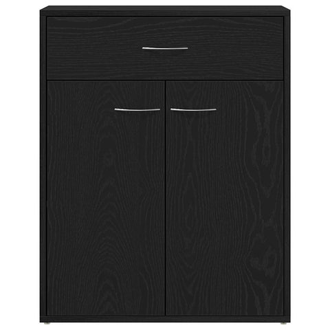 vidaXL Sideboard with Drawer Black 60 x 30 x 75 cm Engineered wood