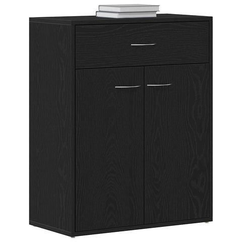 vidaXL Sideboard with Drawer Black 60 x 30 x 75 cm Engineered wood