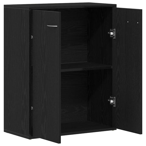 vidaXL Sideboard Black Oak 60x30x75 cm Engineered Wood