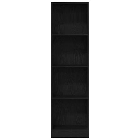 vidaXL Bookcase Black Oak 40x24x143 cm Engineered Wood