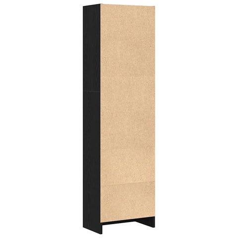 vidaXL Bookcase Black Oak 40x24x143 cm Engineered Wood