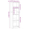 vidaXL Bookcase Black Oak 40x24x143 cm Engineered Wood
