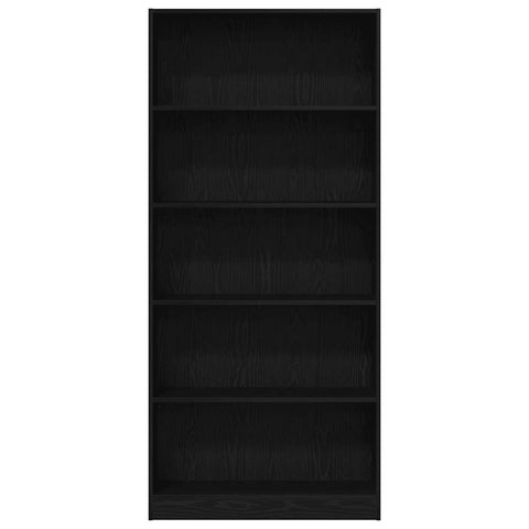 vidaXL Bookcase Black Oak 80x24x176 cm Engineered Wood