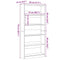 vidaXL Bookcase Black Oak 80x24x176 cm Engineered Wood