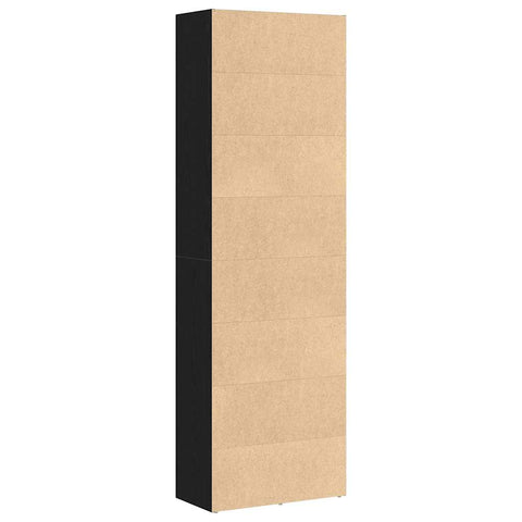vidaXL Bookcase Black Oak 60x30x189 cm Engineered Wood