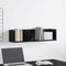 vidaXL Wall Shelf with Shelf Black oak 75 x 18 x 18 cm Engineered Wood