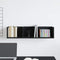 vidaXL Wall Shelf with Shelf Black oak 75 x 18 x 18 cm Engineered Wood