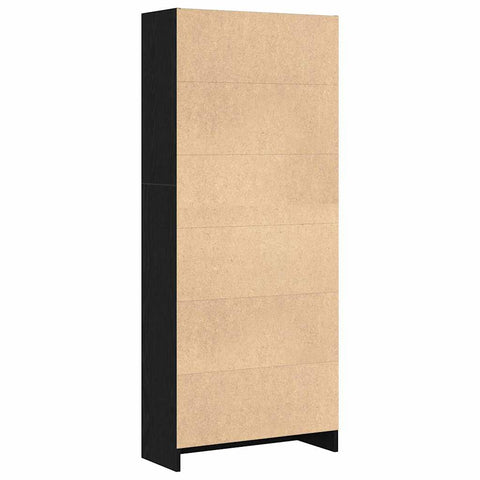 vidaXL Bookcase Black oak 60 x 24 x 143 cm Engineered wood
