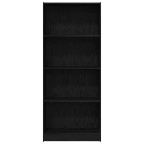vidaXL Bookcase Black oak 60 x 24 x 143 cm Engineered wood