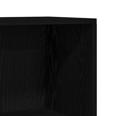 vidaXL Bookcase Black oak 60 x 24 x 176 cm Engineered wood