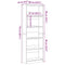 vidaXL Bookcase Black oak 60 x 24 x 176 cm Engineered wood