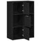 vidaXL Book Cabinet/Room Divider Black Oak 60.5x30x90cm Engineered Wood