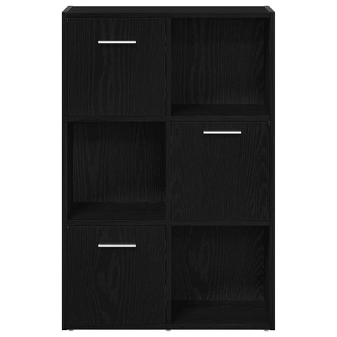 vidaXL Book Cabinet/Room Divider Black Oak 60.5x30x90cm Engineered Wood