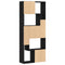 vidaXL Bookcase Black Oak 67x24x161 cm Engineered Wood