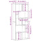 vidaXL Bookcase Black Oak 67x24x161 cm Engineered Wood