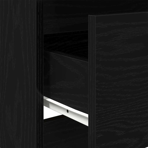 vidaXL Sideboard Black Oak 60x35x76 cm Engineered Wood