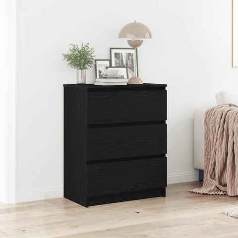 vidaXL Sideboard Black Oak 60x35x76 cm Engineered Wood