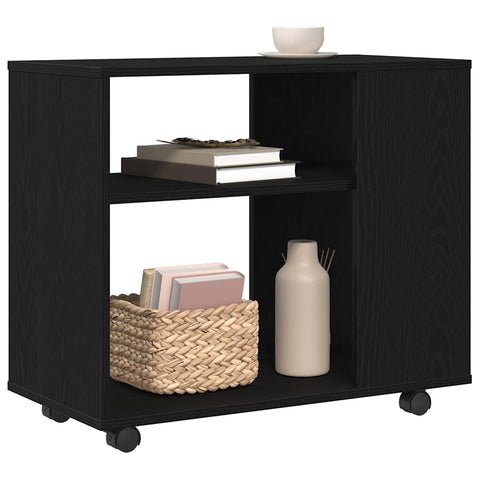 vidaXL Side Table Black Oak 70x35x60 cm Engineered Wood