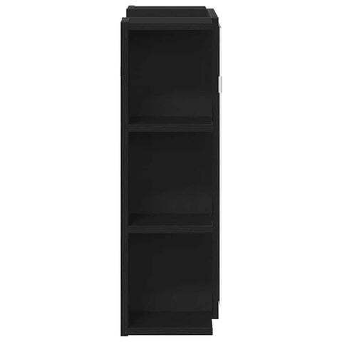 vidaXL Mirror Cabinet Black Oak 80 x 20.5 x 64 cm Engineered Wood