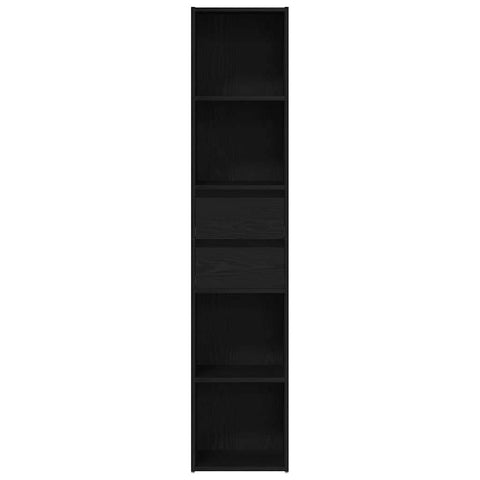 vidaXL Book Cabinet Black oak 36 x 30 x 171 cm Engineered Wood