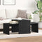 vidaXL Black Oak Nesting Tables - 100x48x40 cm - Made from Engineered Wood