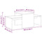vidaXL Black Oak Nesting Tables - 100x48x40 cm - Made from Engineered Wood