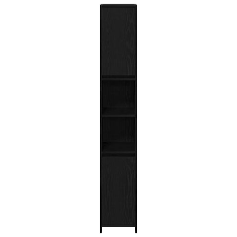 vidaXL Bathroom Cabinet Black Oak 30 x 30 x 183.5 cm Engineered Wood