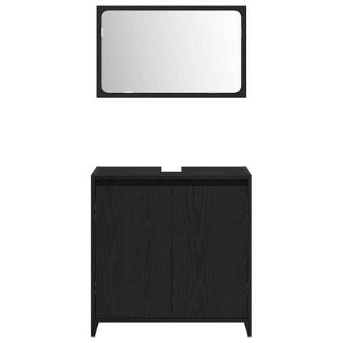 vidaXL Bathroom Cabinet Black Oak 60 x 33 x 61 cm Engineered Wood