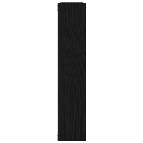 vidaXL Wall Shelf Black Oak 90x16x78 cm Engineered Wood